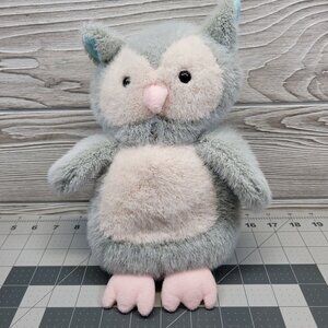 Apricot Lamb Stuffed Owl Plush Toy Soft Baby Crib Pink Beak Feet Green Grey Blue